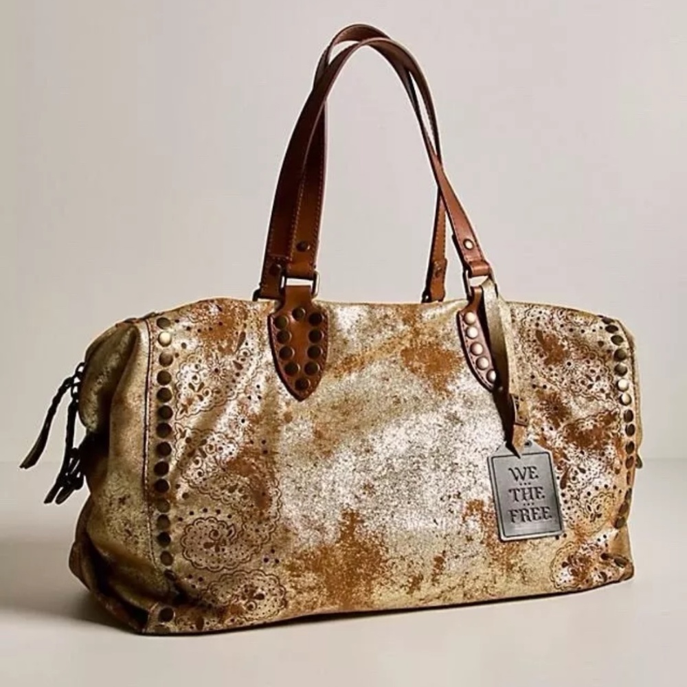New Free People We The Free Pyrite Augustine Tote Bag - Picture 1 of 9